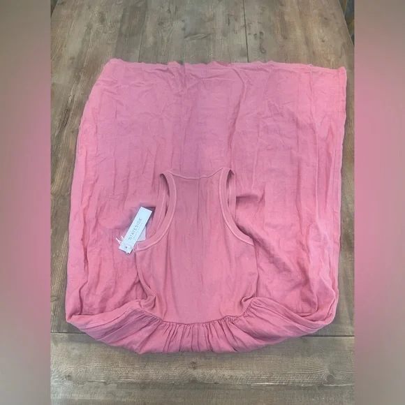 NWT Anthropologie Stateside A-line Crewneck Dress color pink size S - Picture 6 of 9